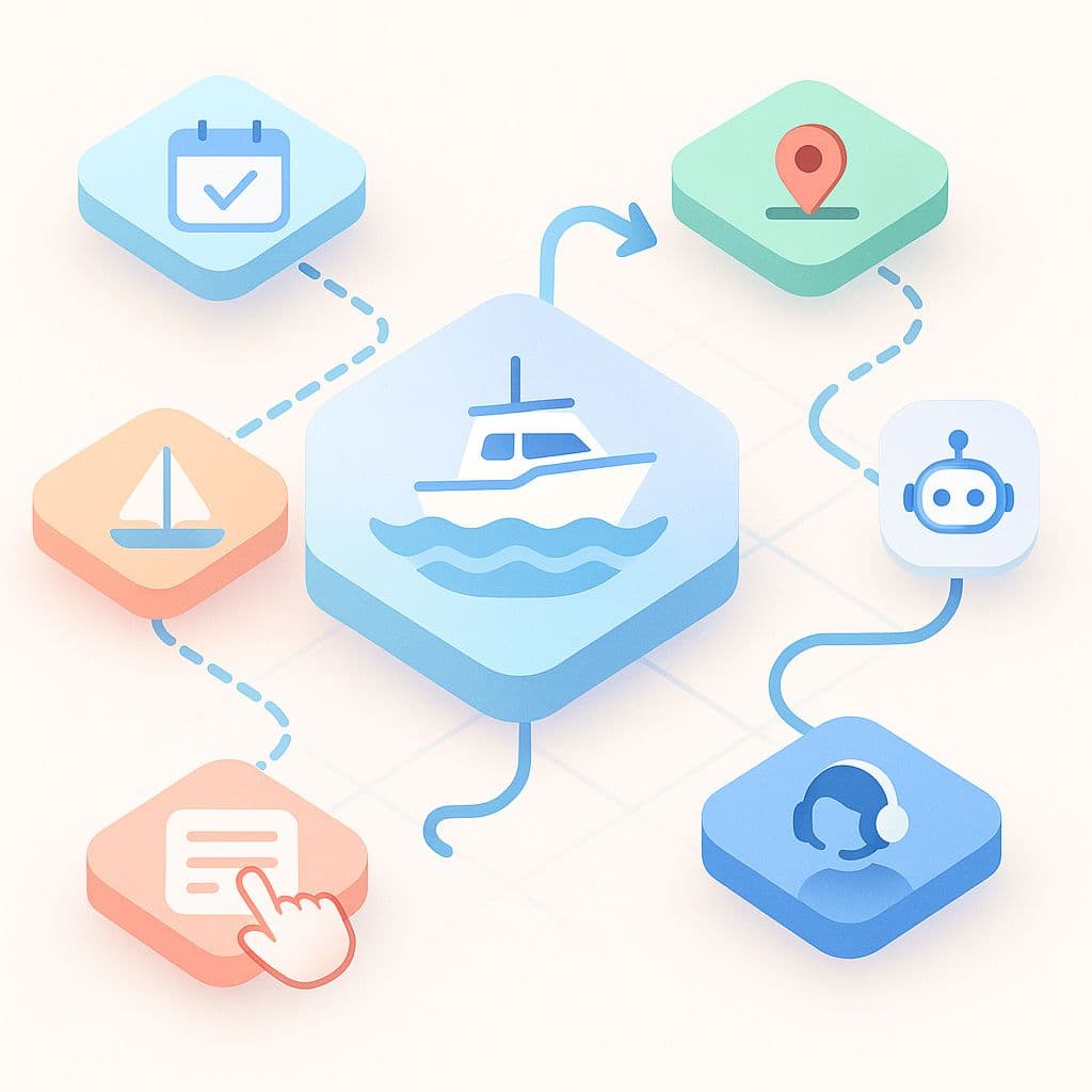 Boat-Trip Bookings Agent illustration