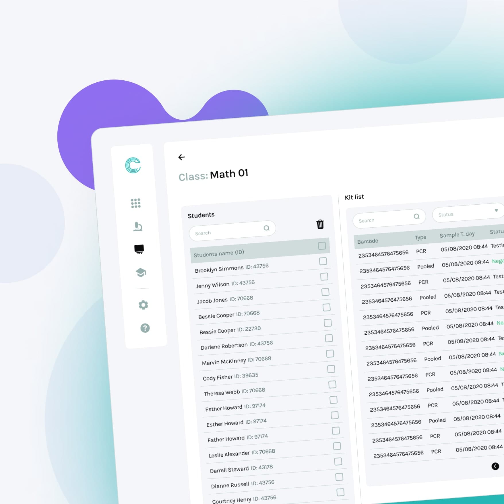 Thermo Fisher & Oncologica — School testing — registration flow