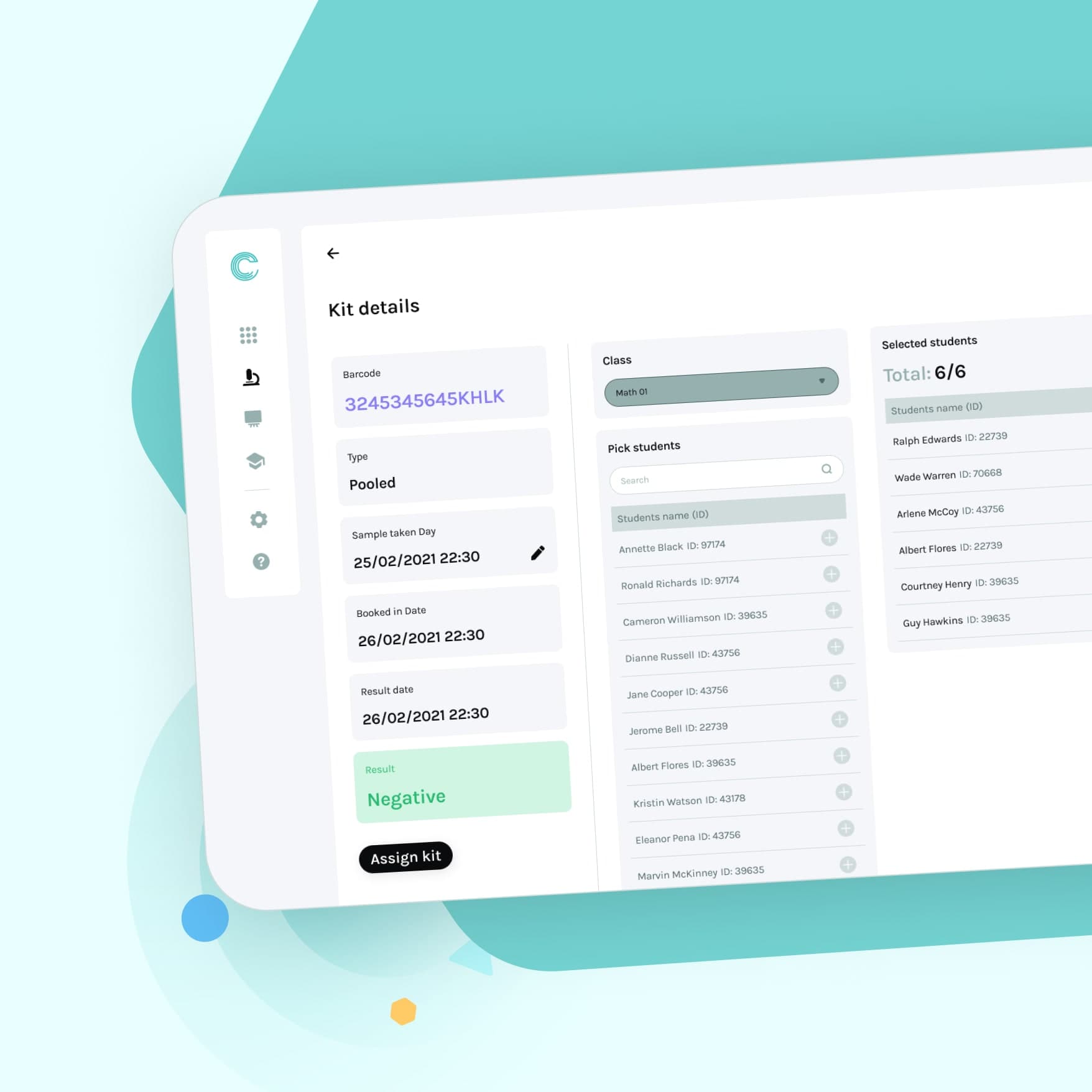 Thermo Fisher & Oncologica — School testing — consent screen