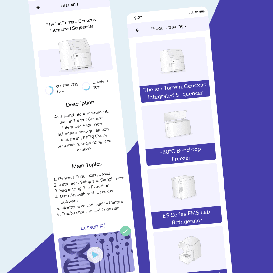 Lifedex — Cloud application — module screen